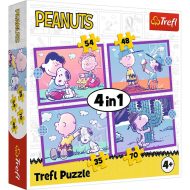 Peanuts Snoopy – Deň psa, 4 v 1 puzzle, 35/48/54/70 dielikov - Trefl