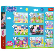 Peppa prasiatko 10 v 1 puzzle set - Trefl