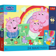 Peppa prasiatko 24-dielne Maxi puzzle - Trefl