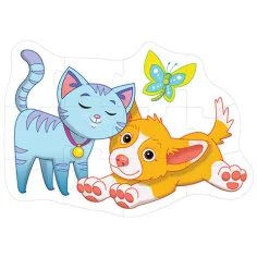 Pes a mačka obrovské podlahové puzzle 12 dielny set obrázok 2