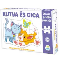 Pes a mačka obrovské podlahové puzzle 12 dielny set