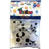 Plastové oči 3 veľkosti 74ks