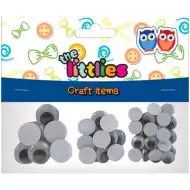 Plastové oči 48ks tri veľkosti