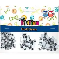 Plastové oči v troch veľkostiach 150 ks