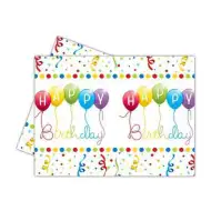 Plastový obrus Happy Birthday 120x180cm