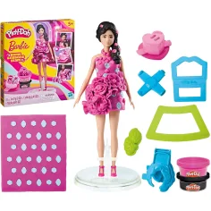Play-Doh: Barbie Lesklé šperky a stužky modelovacia súprava s bábikou – Hasbro
