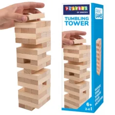 PlayBox: Drevená Jenga zručnostná hra