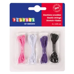 PlayBox: Elastické šnúrky s hrúbkou 1 mm v 4 farebných variantoch