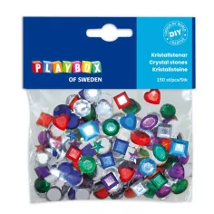 PlayBox: Samolepiace kryštálové kamene 150ks 10-14mm