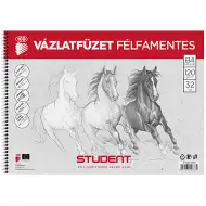 Polo-drevný špirálový náčrtník Student A/4