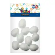 Polystyrénové dekoratívne vajíčka 35mm, 12ks