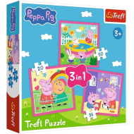 Prasiatko Peppa - 3 v 1 puzzle 20, 36, 50 dielikov - Trefl