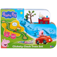 Prasiatko Peppa Whizz-Around zajačik Rebeka s červeným vláčikom herná súprava