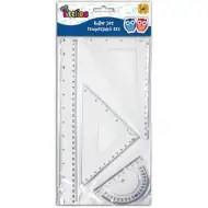 Pravítko, 4 dielny set 30cm