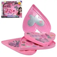 Premium paleta na mejkap a nechty v trojposchodovej krabičke v tvare srdca