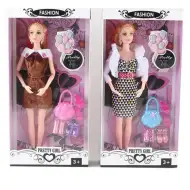Pretty Girl: Módna bábika set s doplnkami, rôzne druhy 30 cm