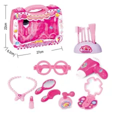 Pretty Girl ružový set krásy v prenosnom kufri s okuliarmi a príslušenstvom obrázok 2
