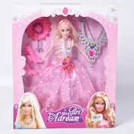 Princezná módna bábika s náhrdelníkom a iným príslušenstvom