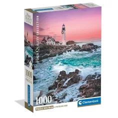 Prvý sneh v Portland Head HQC 1000-dielny puzzle s plagátom - Clementoni