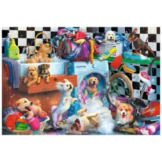 Psy v práčovni 1500ks puzzle - Trefl obrázok 2