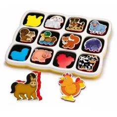 Quercetti: Magnetické puzzle Domáce zvieratká 12 dielov obrázok 2