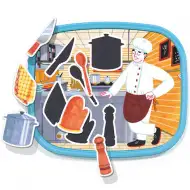 Quercetti: Montessori Profesie magnetické puzzle 3 dielny set