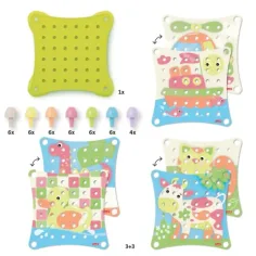 Quercetti: Play Eco Jumbo Peggy Evo 41-dielny set obrázok 3