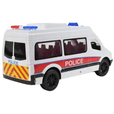 RC Biely policajný mikrobus so svetelnými efektmi na diaľkové ovládanie 2,4GHz 1/12  30cm obrázok 3