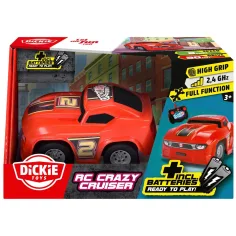 RC Crazy Cruiser diaľkovo ovládané pretekárske auto 2,4 GHz – červené - Dickie Toys