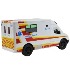 RC Diaľkovo ovládaná biela sanitka so svetelnými efektmi 2,4GHz 1/12  30cm obrázok 3