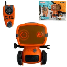 RC interaktív TalkBot robot vysielačka s režimom chôdze v oranžovej farbe 2,4GHz