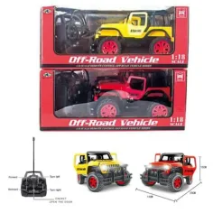 RC Jeep Wrangler diaľkovo ovládané terénne vozidlo v dvoch farebných variantoch 1/18