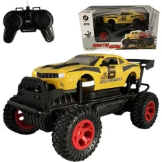 RC Off-Road diaľkovo ovládané žlté Camaro so svetlom 27 MHz 29cm 1/14 mierka