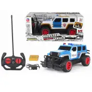 RC policajné terénne vozidlo na diaľkové ovládanie so štyrmi funkciami 1/18