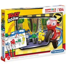Ricky Zoom Double 2 v 1 104ks farebný obojstranný puzzle - Clementoni