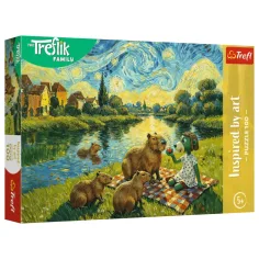 Rodina Treflikov: Kŕmenie kapybary 100-dielny puzzle – Trefl
