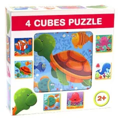 Rozprávkové kocky "Morské zvieratka" 2x2