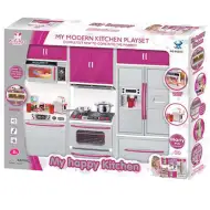 Ružová kuchynská súprava so svetlom a zvukom