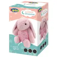 Ružový projektorový plyšový zajac 25x27x19cm