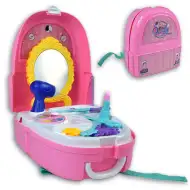 Ružový set krásy v batohu s mejkapom, zrkadlom a príslušenstvom