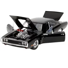 Rýchlo a zbesilo: 1970 Dodge Charger kovový model auta s figúrkou Dom 1/24 - Simba Toys obrázok 3
