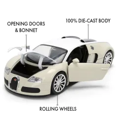 Rýchlo a zbesilo: 2011 Bugatti Veyron kovový model auta 1/24 - Jada Toys obrázok 3