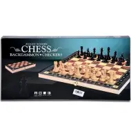 Šach 3v1 drevený hrací set 39,5cm