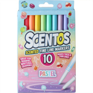 Scentos voňavé, jemné fixky, pastelové farby, 10 ks