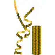 Serpentína kovová zlatá farba 18 ks