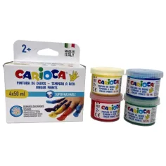 Set farieb na prsty - rôzne farby 4x50ml - Carioca obrázok 2