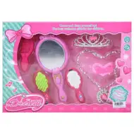 Set krásy s hudobným zrkadlom, náhrdelníkom a diadémom