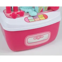 Set krásy s toaletným stolíkom so zrkadlom a mejkapov v úložnom boxe obrázok 4