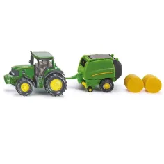 SIKU John Deere traktor s baličom 1/72