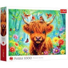 Škótska krava 1000-dielny puzzle - Trefl